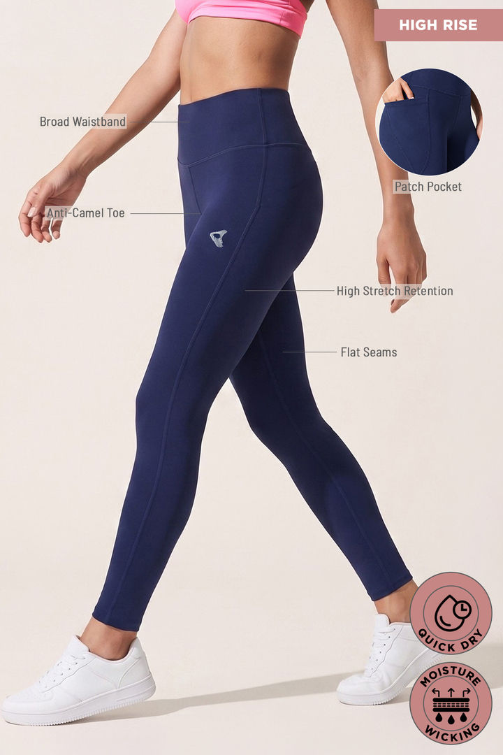 Zelocity Quick Dry Gym Legging - Navy Peony — image 7